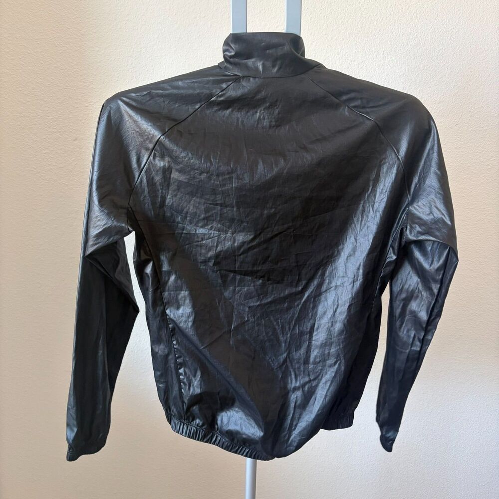 Betty Designs Jacket S Black Lightweight Full Zip Windbreaker High Collar Crinkl - Picture 3 of 5